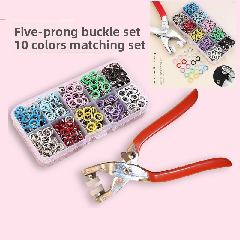 Snap Fastener Set - 100 Sets Snap Pliers Automatic Grommet