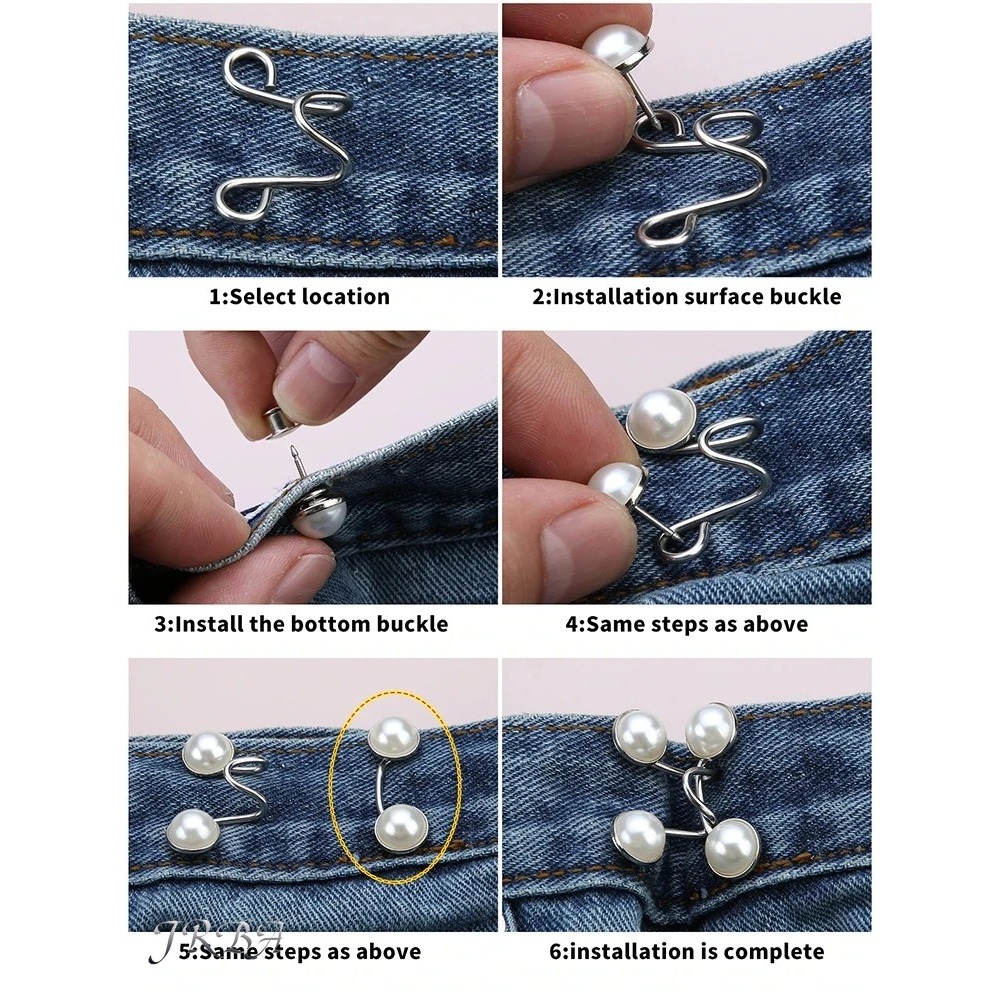 2pcs Adjustable Metal Jeans Wa - Snap Fastener Set review and price