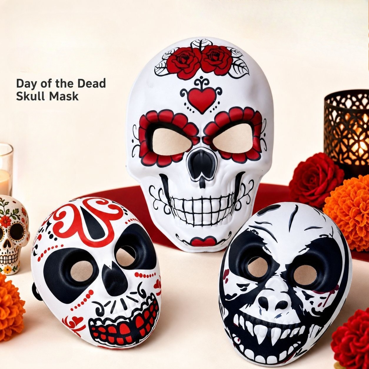 Day of the Dead Mask Colorful  - Cosplay Props Eva Foam review and price