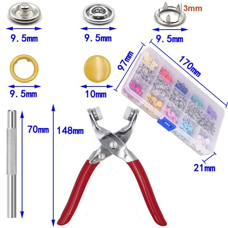 100 Sets Snap Pliers Automatic - Snap Fastener Set review and price