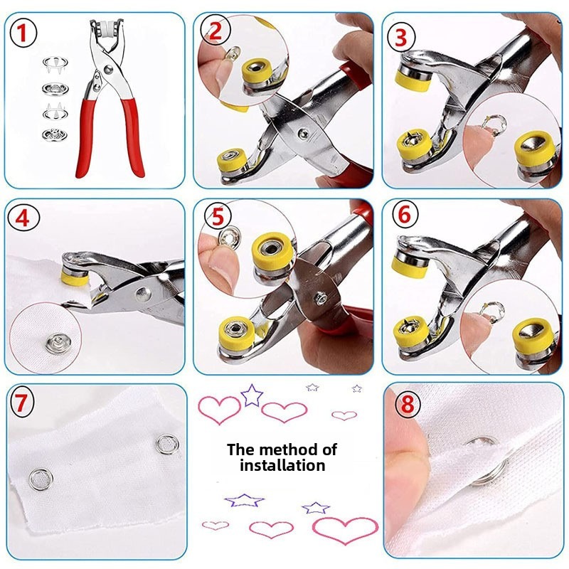 100 Sets Snap Pliers Automatic - Snap Fastener Set review and price