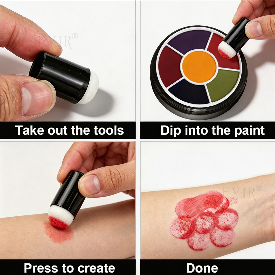 6 Colors Face Body Paint Palet - Body Paint Sfx review and price