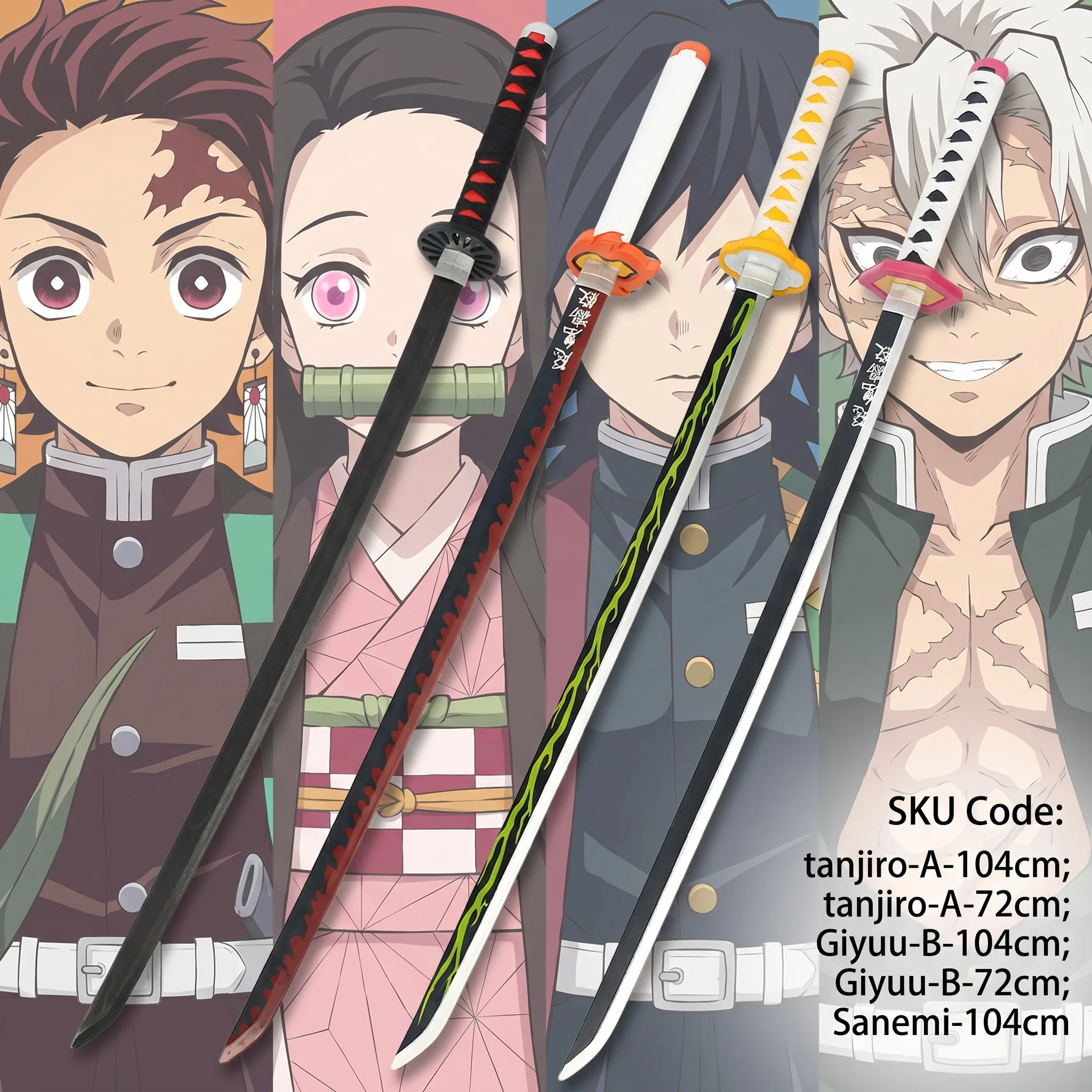72 104cm Demon Slayer Katana T - Cosplay Prop Katana review and price