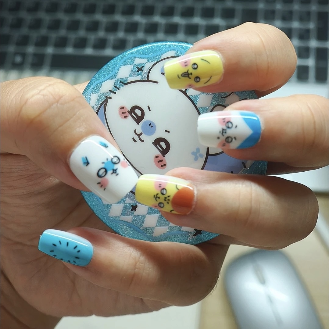 Cute cartoon Rakko press-on na - Detachable Cosplay Prop review and price