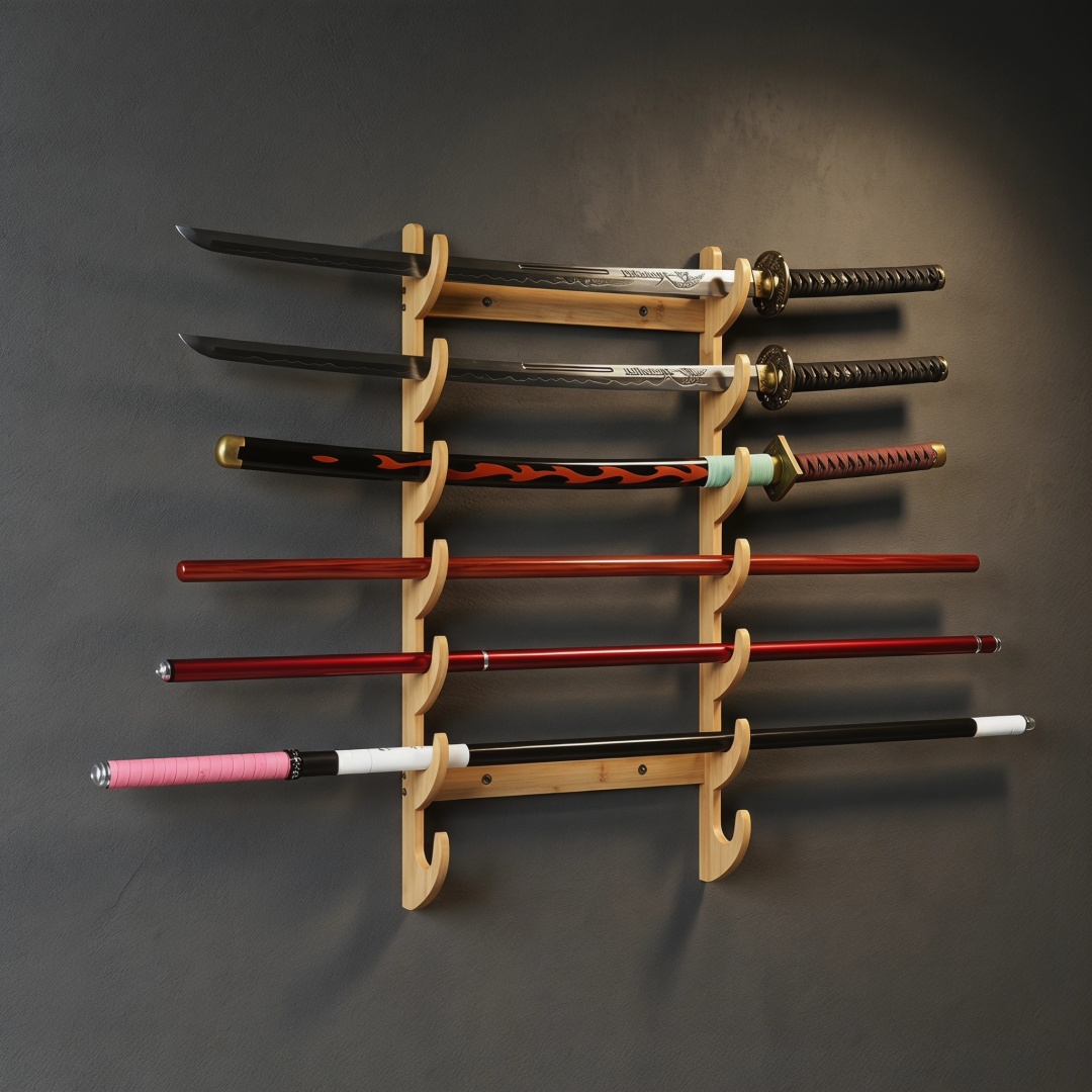 8-Layers Wall Sword Storage Sh - Cosplay Prop Katana review and price