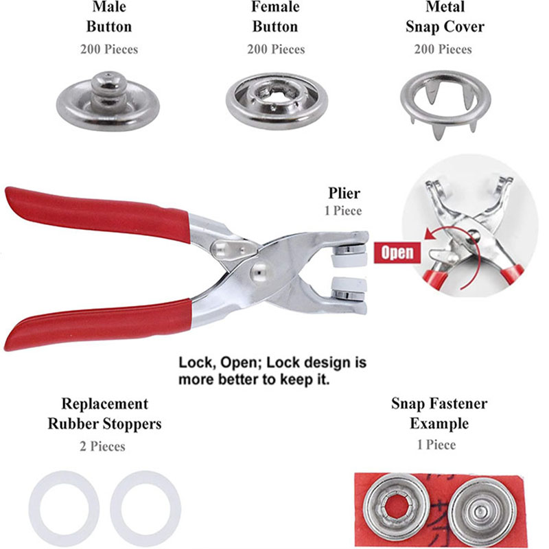 50/100 Metal Prong Snap Button - Snap Fastener Set review and price